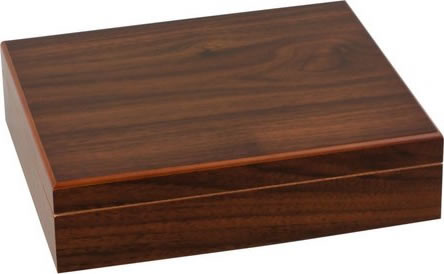 Walnut Decor Humidor; 20 cigars